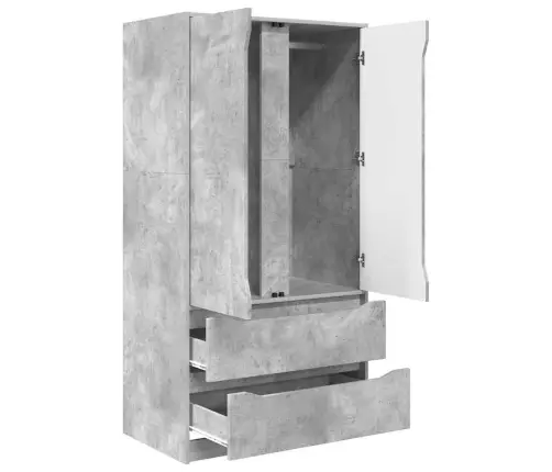 Vannas Istabas Skapītis Betona Pelēks 79,5 X 49 X 156 Cm Vidaxl