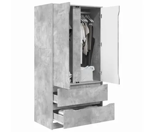 Vannas Istabas Skapītis Betona Pelēks 79,5 X 49 X 156 Cm Vidaxl