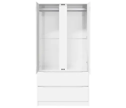 Vannas Istabas Skapītis Ar Atvilktni Augsta Spīduma Baltā Krāsa Vidaxl