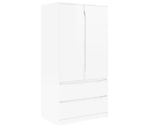 Vannas Istabas Skapītis Ar Atvilktni Augsta Spīduma Baltā Krāsa Vidaxl