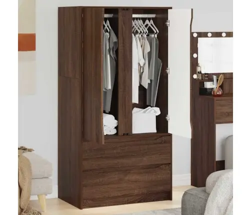 Vonios Spintelė Su Stalčių Rudas Ąžuolas 79,5 X 49 X 156 Cm