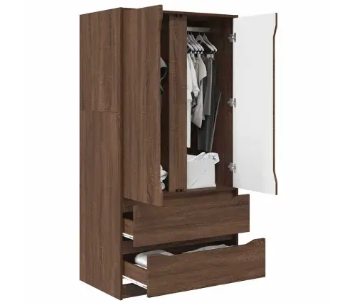 Vonios Spintelė Su Stalčių Rudas Ąžuolas 79,5 X 49 X 156 Cm