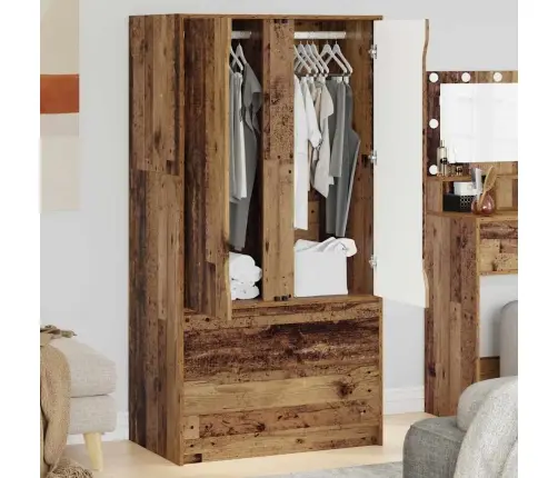 Vannas Istabas Skapītis Ar Durvīm Vecs Koks 79,5 X 49 X 156 Cm Vidaxl