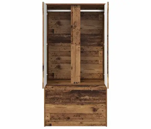 Vannas Istabas Skapītis Ar Durvīm Vecs Koks 79,5 X 49 X 156 Cm Vidaxl