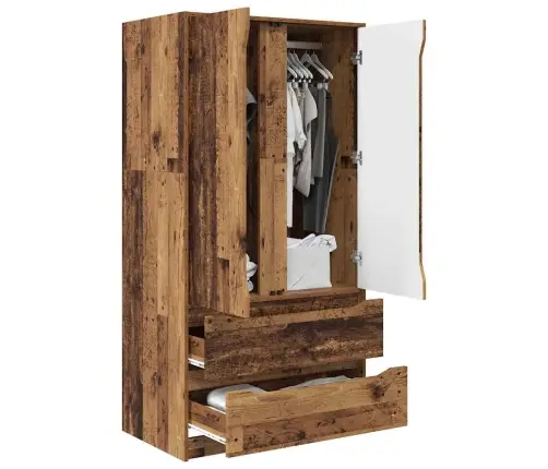 Vannas Istabas Skapītis Ar Durvīm Vecs Koks 79,5 X 49 X 156 Cm Vidaxl