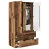 Vannas Istabas Skapītis Ar Durvīm Vecs Koks 79,5 X 49 X 156 Cm Vidaxl