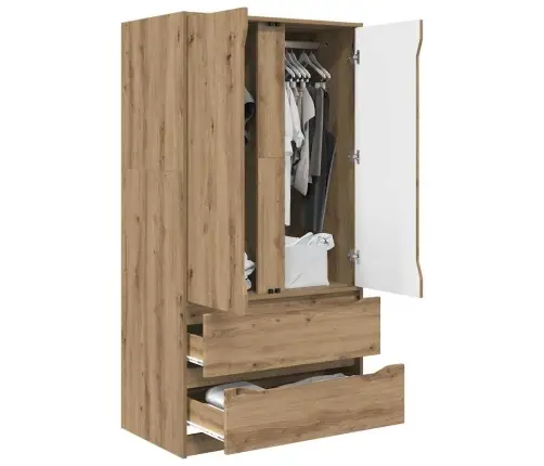 Vannas Istabas Skapītis Artisānā Ozols 79,5 X 49 X 156 Cm Vidaxl