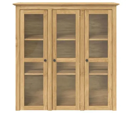 Skapis Ar Stikla Durvīm Bodo Medus Brūns Vidaxl