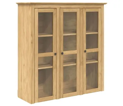 Skapis Ar Stikla Durvīm Bodo Medus Brūns Vidaxl