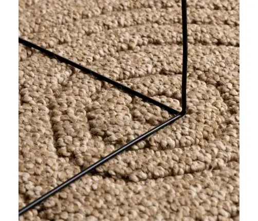 Teritorijas Paklāji Apaļš Moiré Dabiska Ø 200 Cm Vidaxl