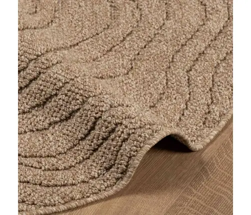 Teritorijas Paklāji Apaļš Moiré Dabiska Ø 200 Cm Vidaxl