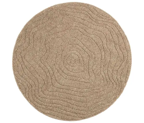 Teritorijas Paklāji Apaļš Moiré Dabiska Ø 200 Cm Vidaxl
