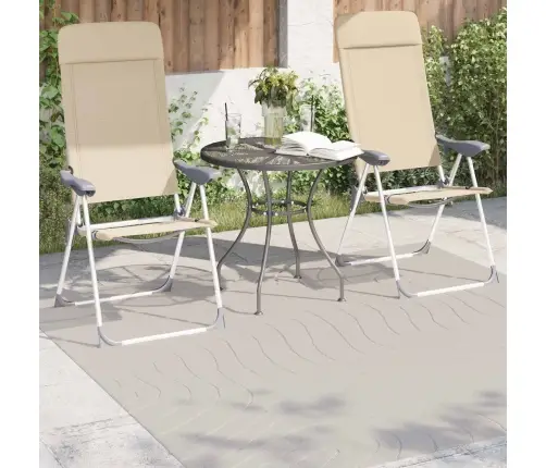 Teritorijas Paklāji Kvadrātveida Krēmkrāsa 200 X 200 Cm Vidaxl