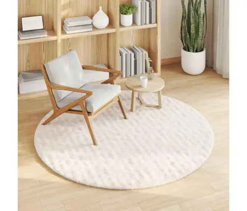 Zoninės Kiliminės Dangos Huarte Kreminė Ø 120 Cm Poliesteris