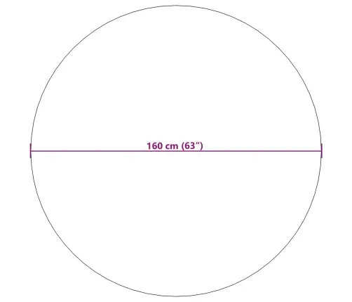 Alavaibad Ümmargune Huarte Liivakarva Ø 160 Cm Polüester