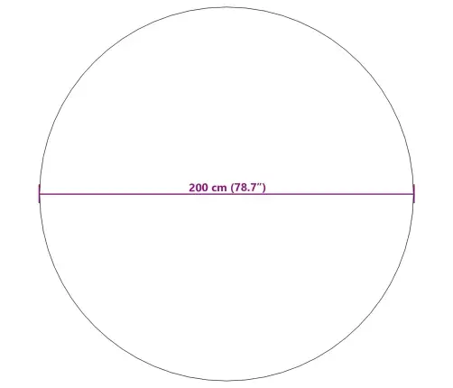 Teritorijas Paklāji Apaļš Antracīts Ø 200 Cm Vidaxl