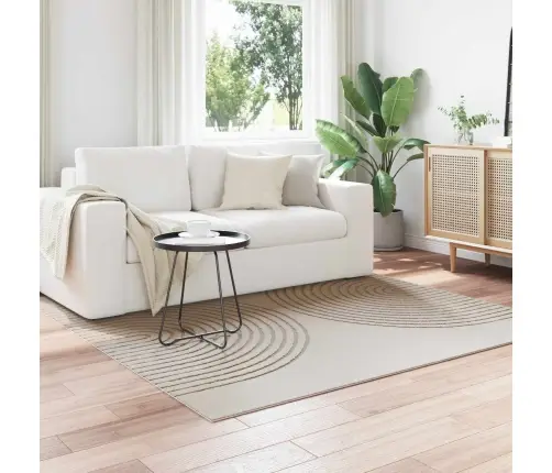 Teritorijas Paklāji Kvadrātveida Krēmkrāsa 120 X 120 Cm Vidaxl