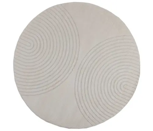 Zoninės Kiliminės Dangos Huarte Kreminė Ø 120 Cm Poliesteris