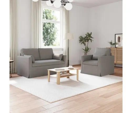 Dīvāns 2 Pcs Pelēkbrūna Metāls Vidaxl