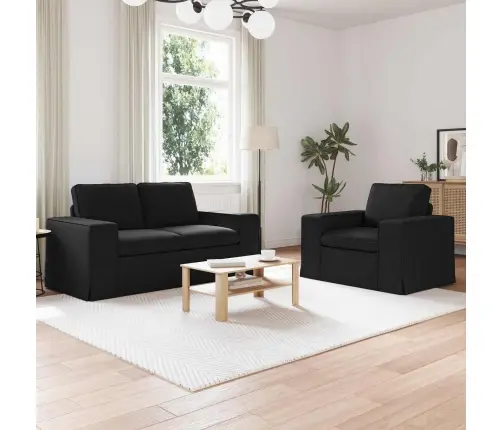 Sofa 120Cm 2 Pcs Juoda Metalas