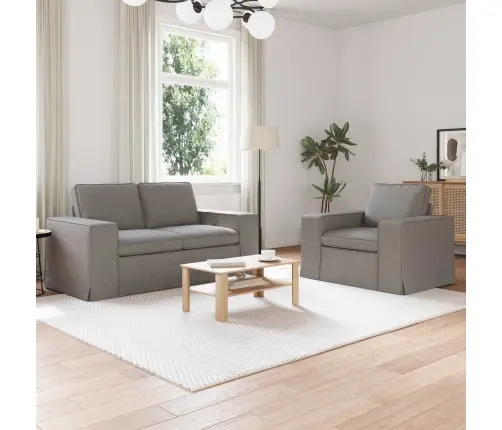 Dīvāns 2 Pcs Pelēkbrūna Metāls Vidaxl