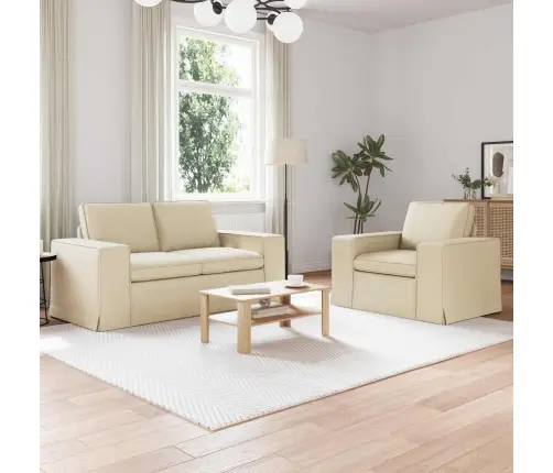 Sofa 120Cm 2 Pcs Kreminė Metalas