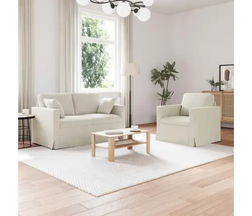 Dīvāns 2 Pcs Krēmkrāsa Vidaxl