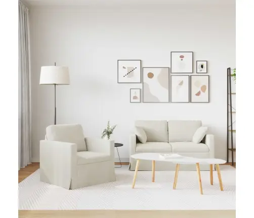 Dīvāns 2 Pcs Krēmkrāsa Vidaxl