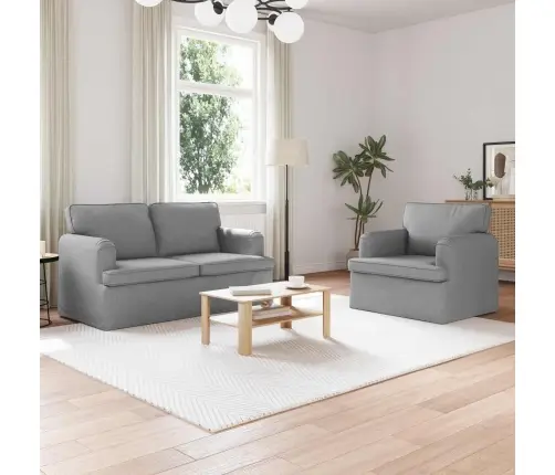 Dīvāns 2 Pcs Gaiši Pelēks Metāls Vidaxl