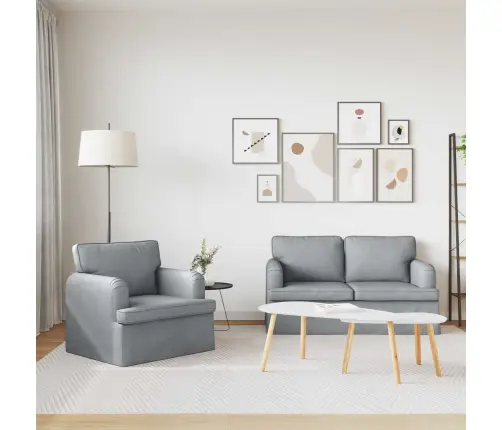 Dīvāns 2 Pcs Gaiši Pelēks Metāls Vidaxl