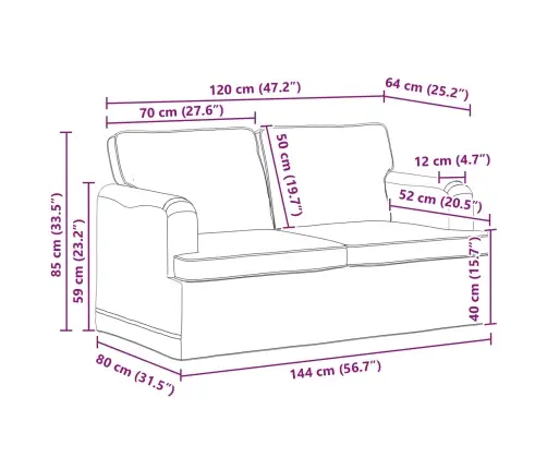 Dīvāns 2 Pcs Melna Metāls Vidaxl
