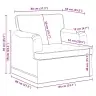 Sofa 120Cm 2 Pcs Kreminė Metalas