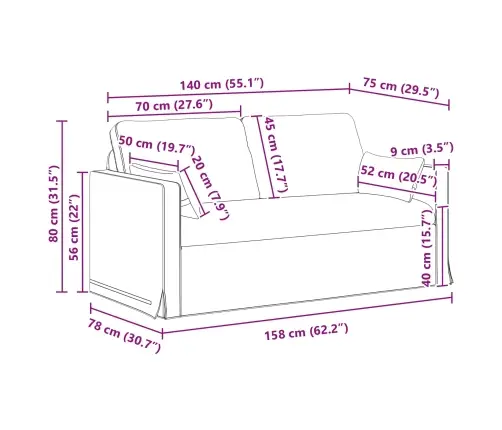 Dīvāns 2 Pcs Tumši Pelēks Metāls Vidaxl