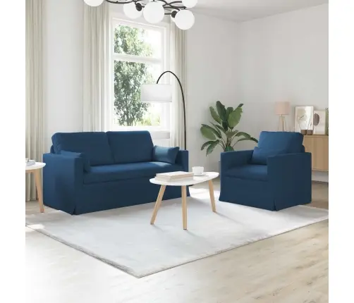 Diivan 140Cm 2 Pcs Sinine Metall