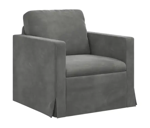 Dīvāns 2 Pcs Tumši Pelēks Vidaxl