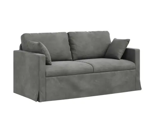 Dīvāns 2 Pcs Tumši Pelēks Vidaxl