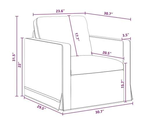 Dīvāns 2 Pcs Tumši Pelēks Vidaxl