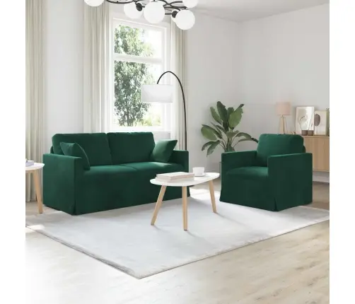 Sofa 2 Pcs Tamsiai Žalia