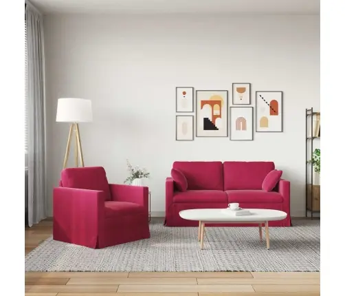 Diivan 2 Pcs Veinpunane 158 X 78 X 80 Cm Samet