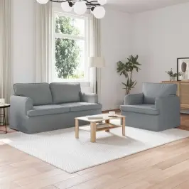 Sofa 140Cm 2 Pcs Šviesiai Pilka Metalas