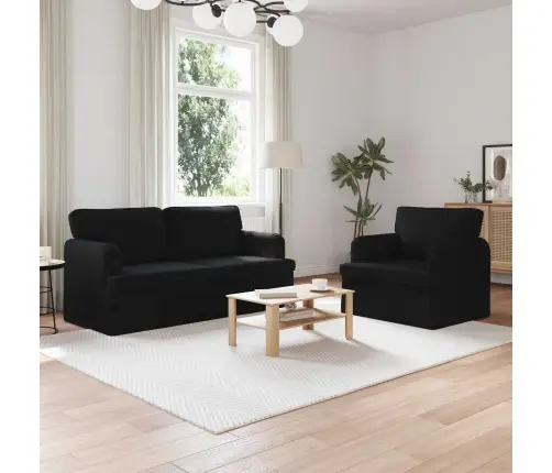 Sofa 140Cm 2 Pcs Juoda Metalas