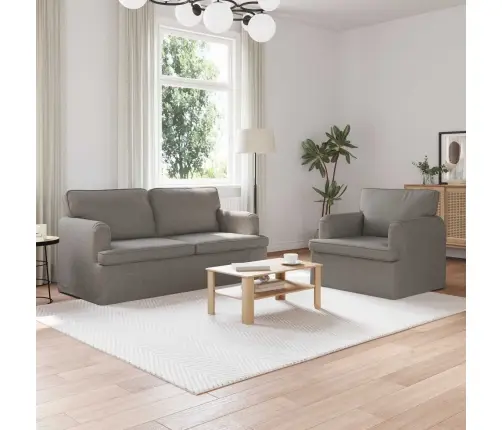 Sofa 2 Pcs Taupe 162 X 80 X 85 Cm Audinys