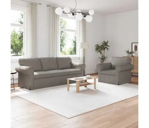 Dīvāns 2 Pcs Pelēkbrūna Metāls Vidaxl