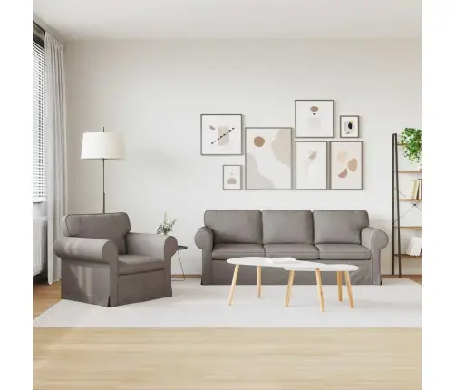 Dīvāns 2 Pcs Pelēkbrūna Metāls Vidaxl