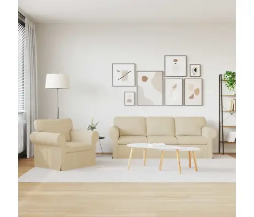 Diivan 180Cm 2 Pcs Cream Metall