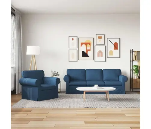 Diivan 180Cm 2 Pcs Sinine Metall