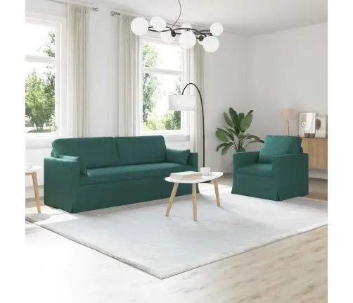 Diivan 180Cm 2 Pcs Tume Rohelise Metall