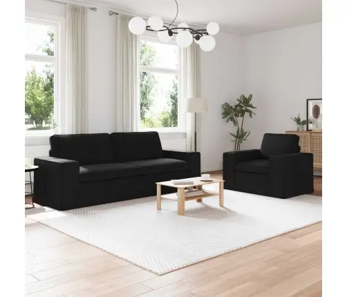 Dīvāns 2 Pcs Melna Metāls Vidaxl