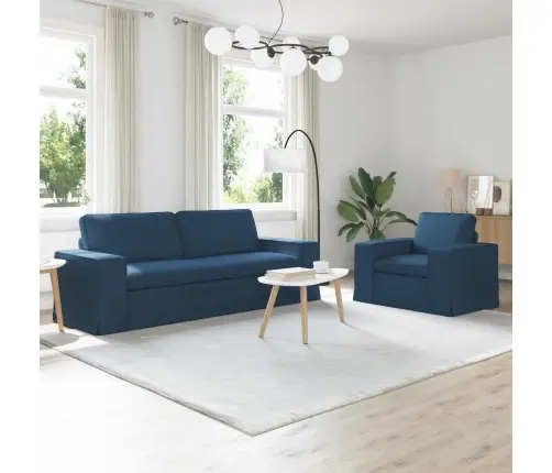 Diivan 180Cm 2 Pcs Sinine Metall
