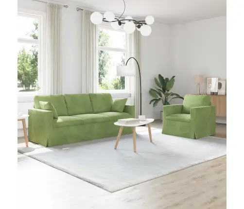 Dīvāns 2 Pcs Gaiši Zaļa Vidaxl